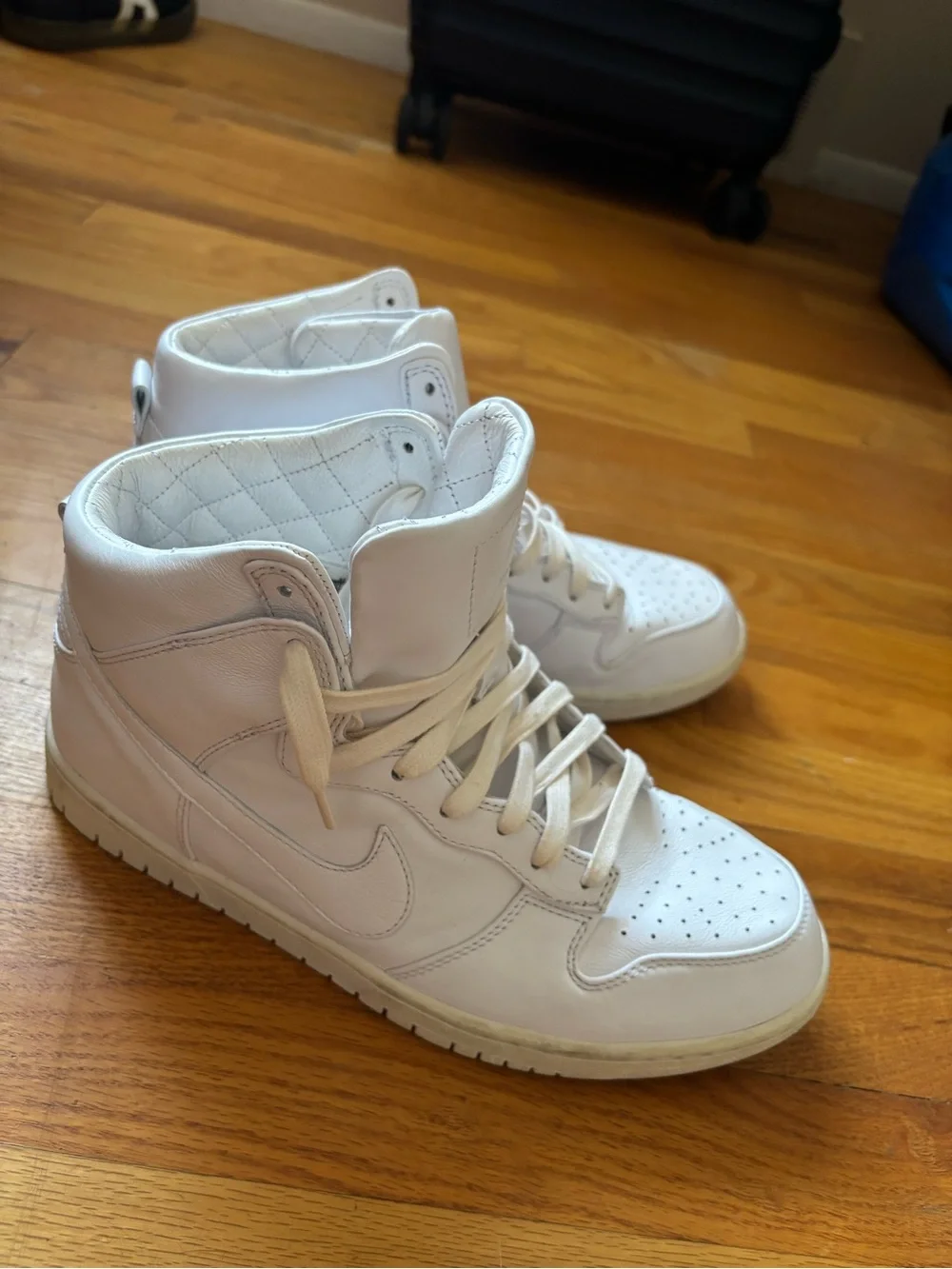 NikeLab Dunk High Lux White Leather Size 10 718790-101